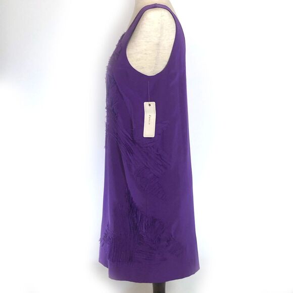 Cluny Purple Silk Chiffon Dress Size 6 - Picture 2 of 8